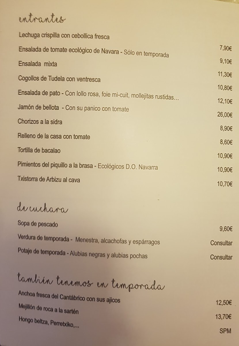 Menu La Casona Asador Sidrería-1